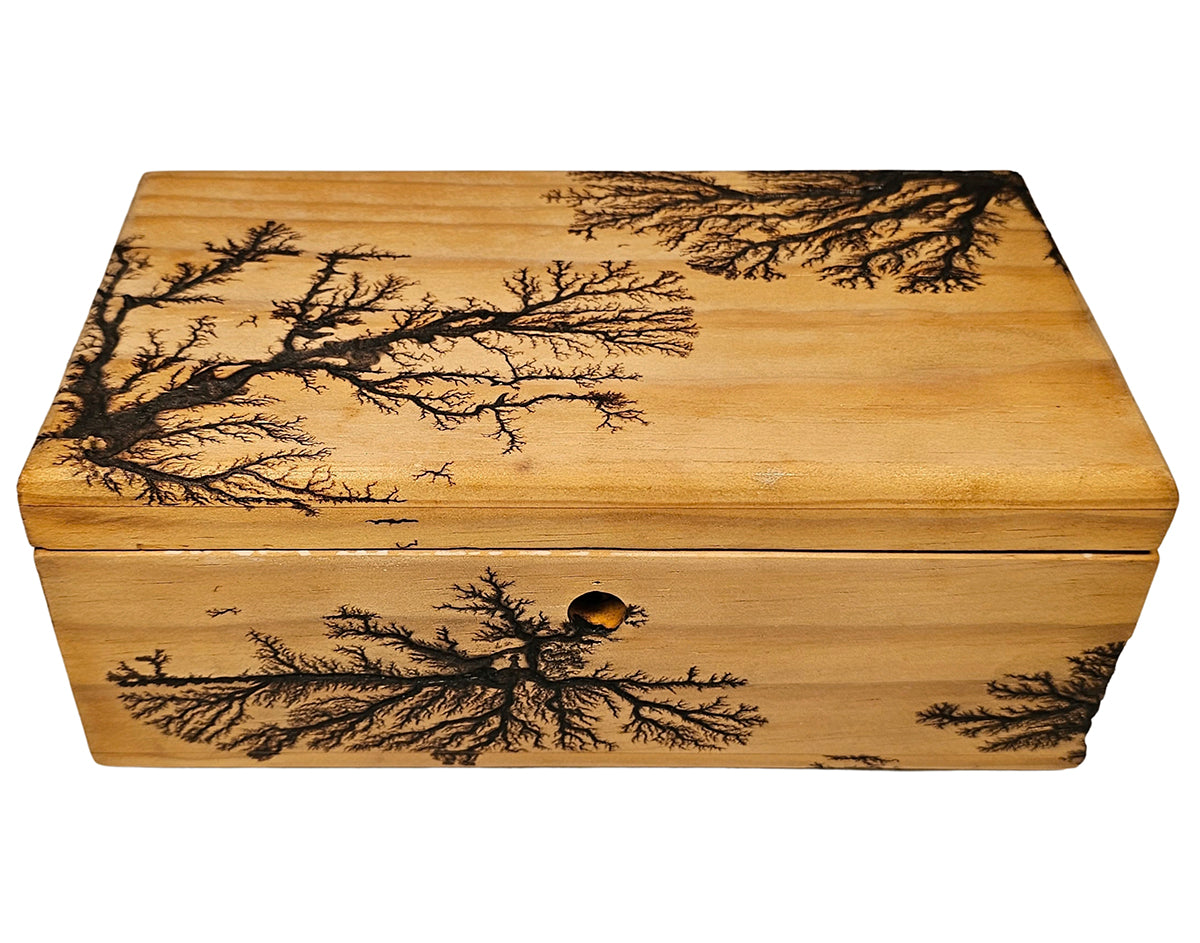 Forest Grove Fractal Burn Wooden Keepsake Box