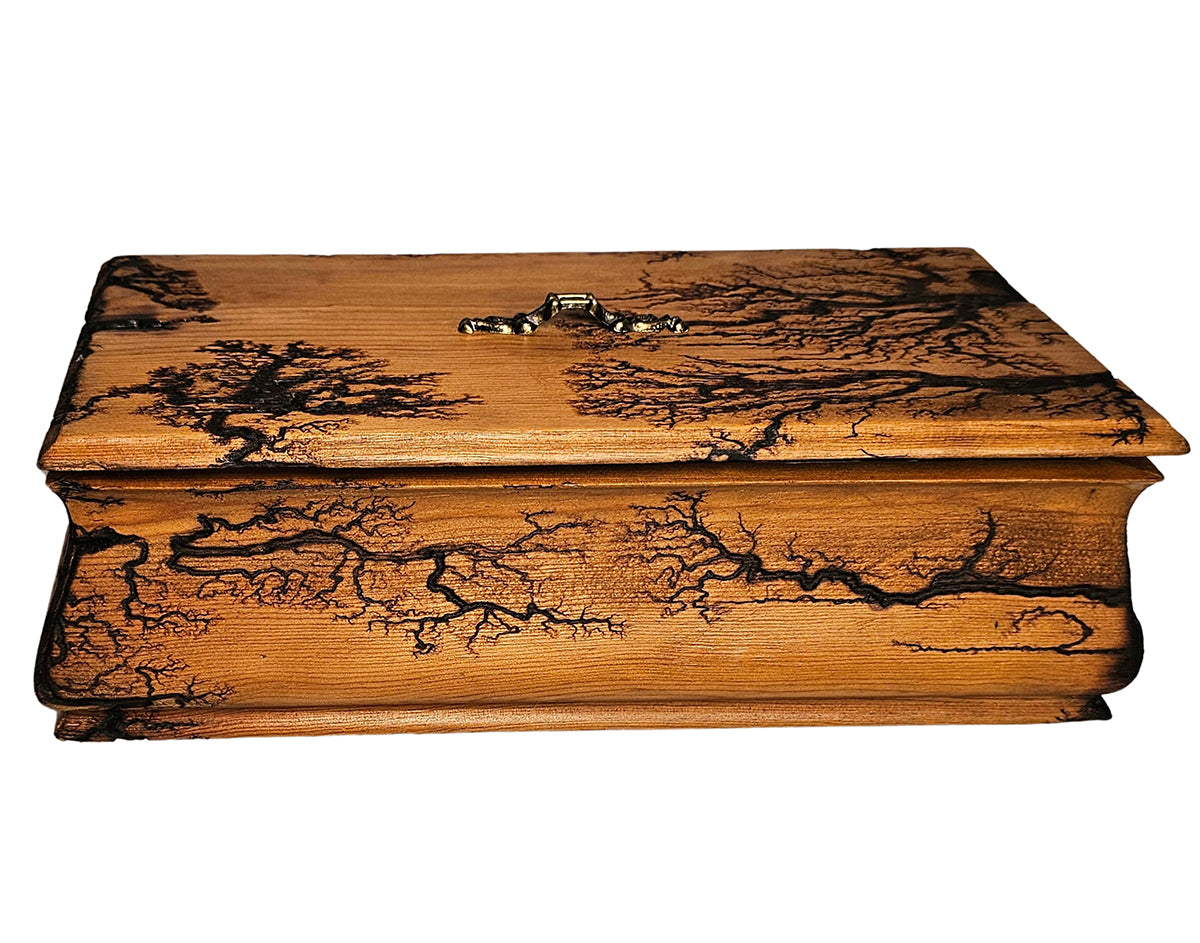 Dusk Forest Fractal Burn Wooden Keepsake Box