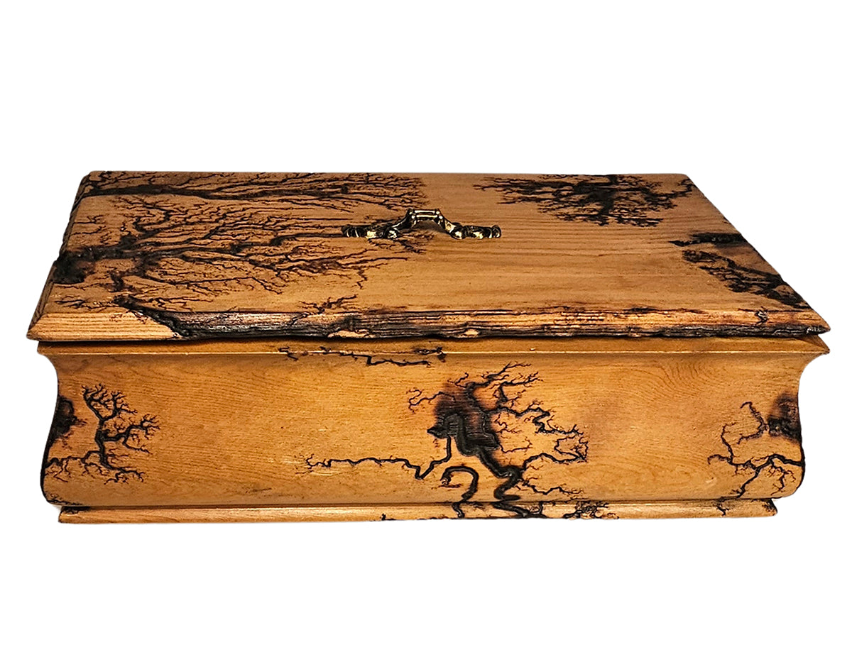 Dusk Forest Fractal Burn Wooden Keepsake Box