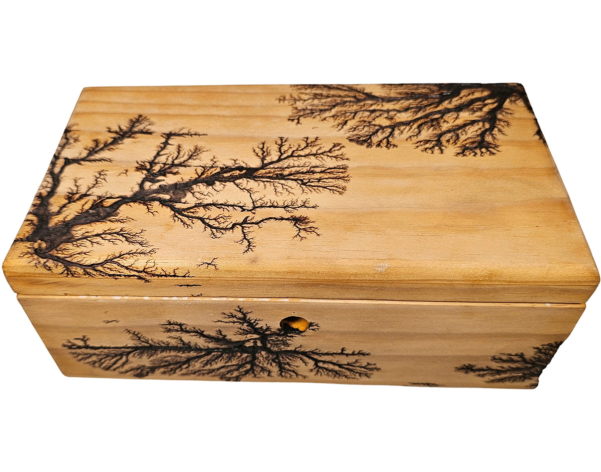 Forest Grove Fractal Burn Wooden Keepsake Box