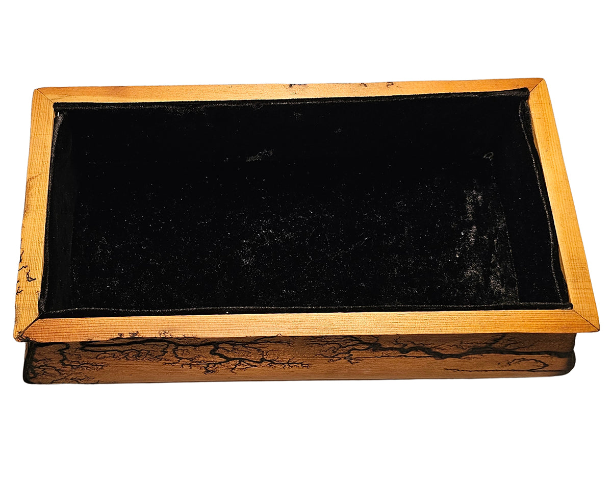 Dusk Forest Fractal Burn Wooden Keepsake Box