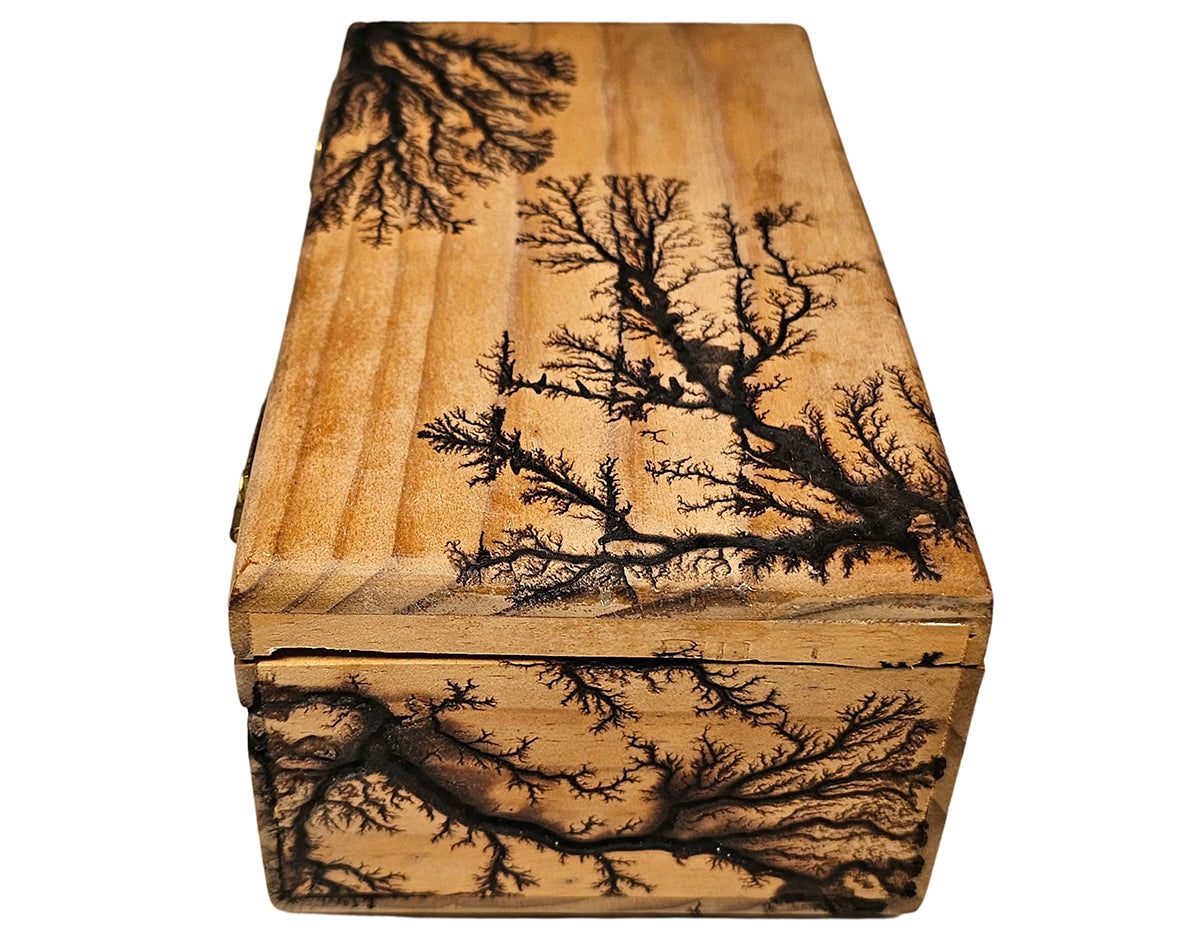 Forest Grove Fractal Burn Wooden Keepsake Box