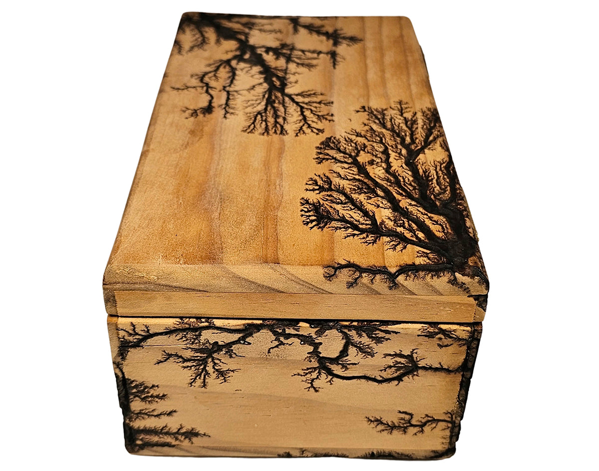 Forest Grove Fractal Burn Wooden Keepsake Box