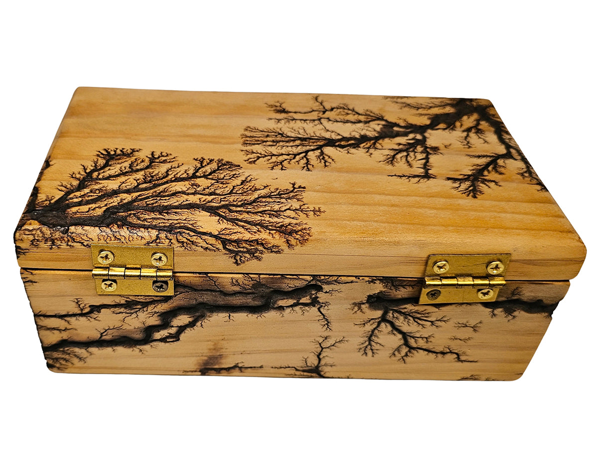 Forest Grove Fractal Burn Wooden Keepsake Box