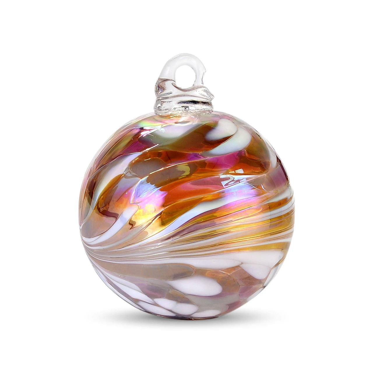 Ember Glass Friendship Ball Ornament, 2.5"
