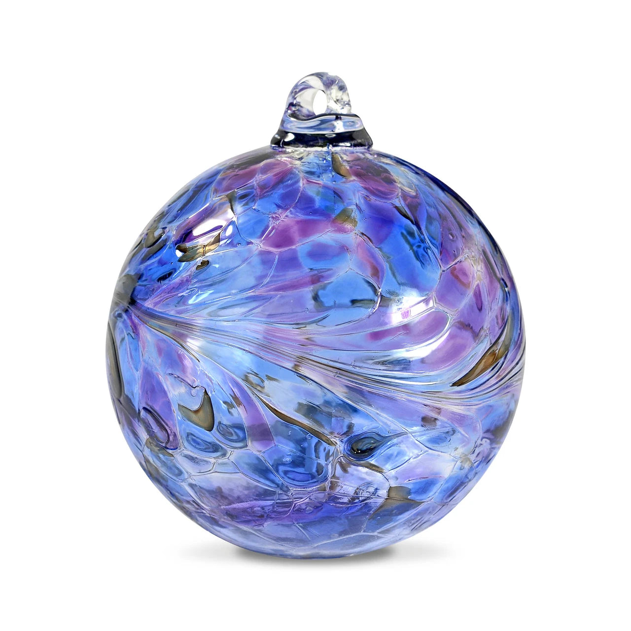 Iris Glass Friendship Ball Ornament, 2.5"