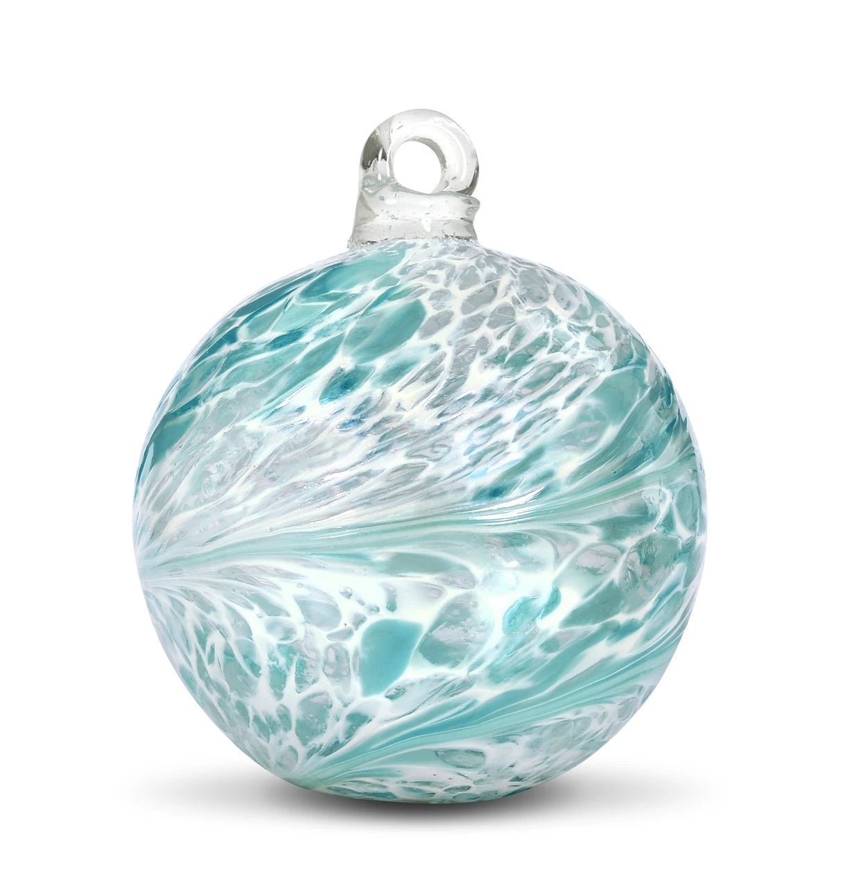 Sea Foam Glass Friendship Ball Ornament, 2.5"