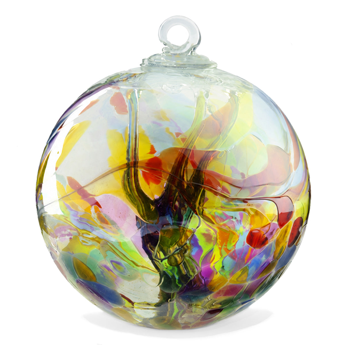 Bola de bruja multicolor iridiscente (6")