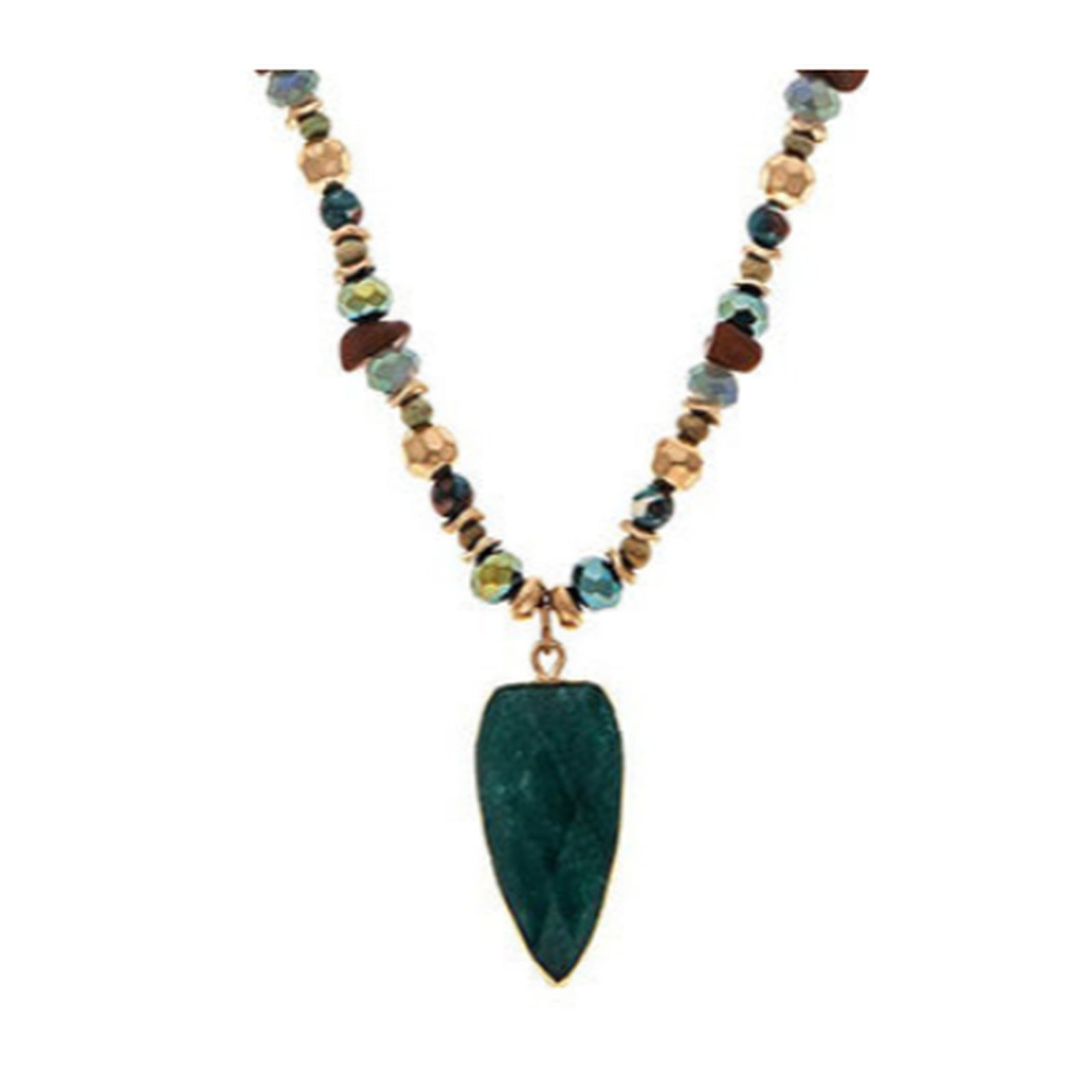 Multicolored Stone Bead Necklace Set