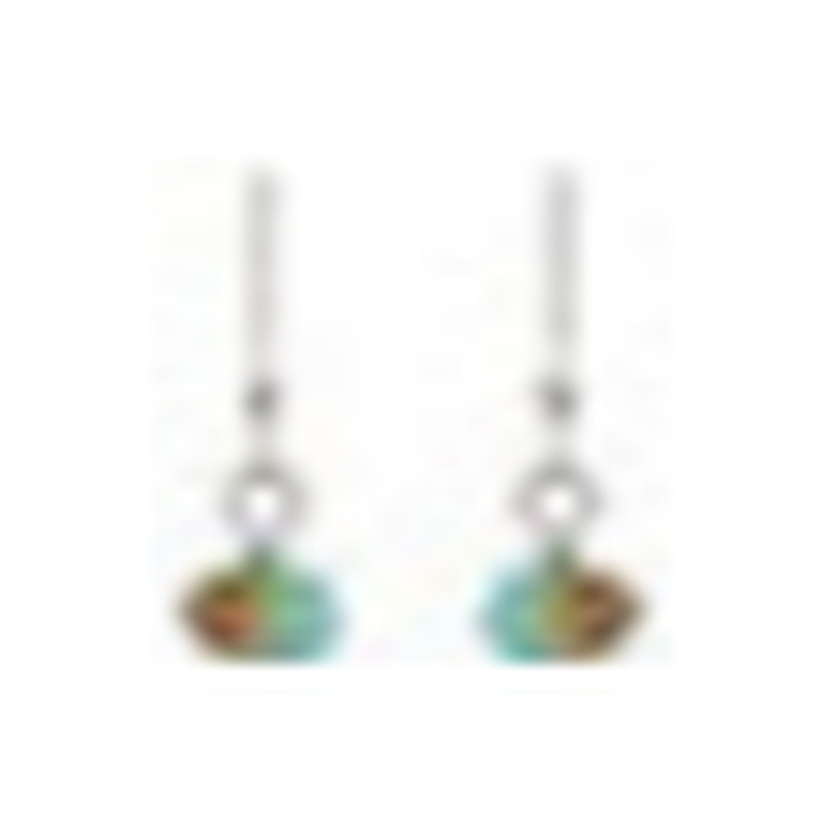 Silver Blue Bead Y Necklace Set