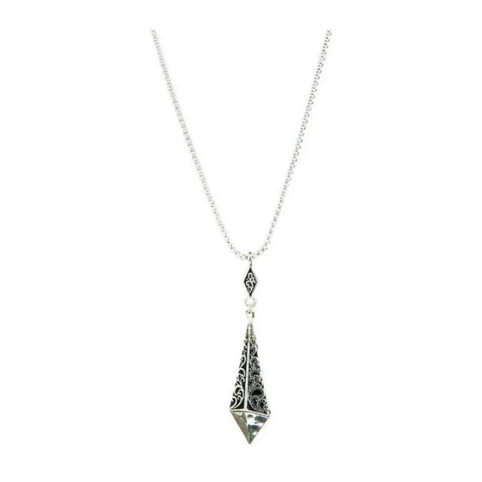 Silver Filigree Kite Necklace Set