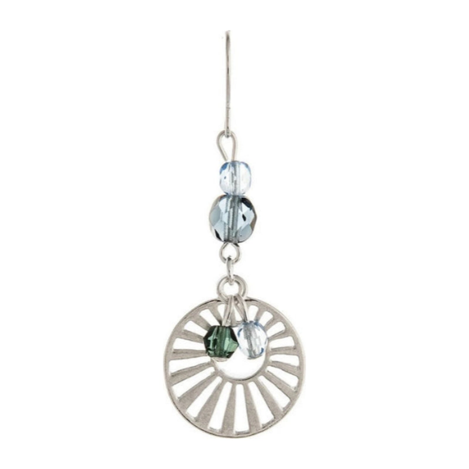 Pendientes de plata con forma de rueda de molino