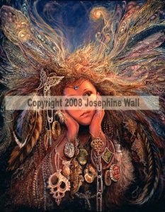 Fairies Treasure by Josephine Wall Ceramic Sensations Art Tile – 8x10"