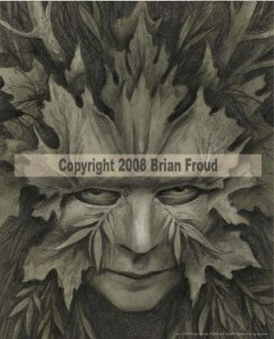 La mujer verde de Brian Froud - Azulejo de cerámica de 8 x 10 pulgadas