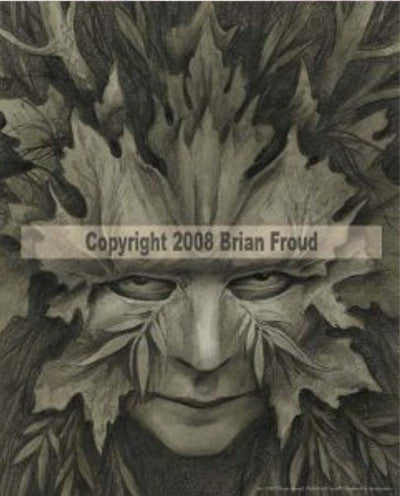 The Green Woman by Brian Froud - 8x10 inch ceramic tile