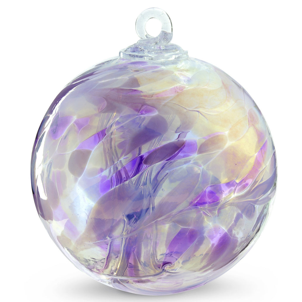 Lavender Lilly Witch Ball - Iridized (6")