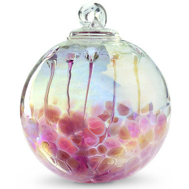 Tea Rose Medusa Glass Ball Ornament, 4"